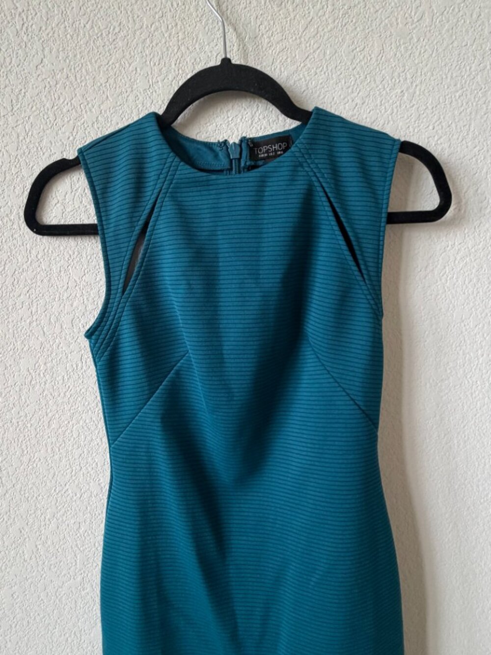 TOPSHOP Ribbed Bodycon Mini Dress Size 2 - Picture 7 of 13